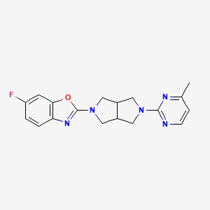 molecular formula C18H18FN5O B12243577 6-Fluoro-2-[5-(4-methylpyrimidin-2-yl)-octahydropyrrolo[3,4-c]pyrrol-2-yl]-1,3-benzoxazole 