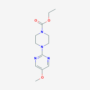 molecular formula C12H18N4O3 B12243587 Ethyl 4-(5-methoxypyrimidin-2-yl)piperazine-1-carboxylate 