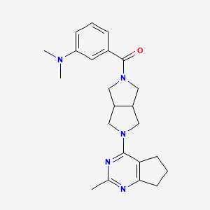 N,N-dimethyl-3-(5-{2-methyl-5H,6H,7H-cyclopenta[d]pyrimidin-4-yl}-octahydropyrrolo[3,4-c]pyrrole-2-carbonyl)aniline