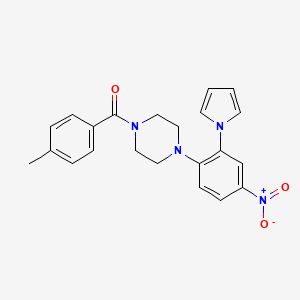 (4-Methylphenyl)-[4-[4-nitro-2-(1-pyrrolyl)phenyl]-1-piperazinyl]methanone