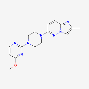 4-Methoxy-2-(4-{2-methylimidazo[1,2-b]pyridazin-6-yl}piperazin-1-yl)pyrimidine