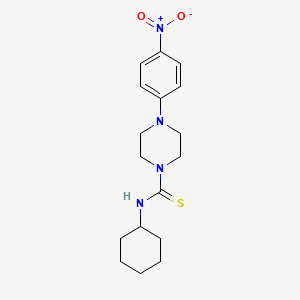 N-cyclohexyl-4-(4-nitrophenyl)-1-piperazinecarbothioamide