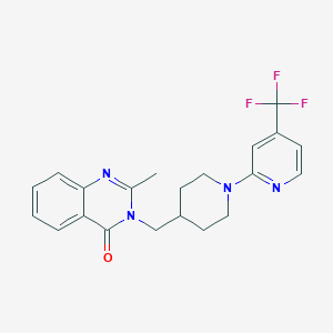 2-Methyl-3-({1-[4-(trifluoromethyl)pyridin-2-yl]piperidin-4-yl}methyl)-3,4-dihydroquinazolin-4-one