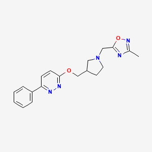 3-({1-[(3-Methyl-1,2,4-oxadiazol-5-yl)methyl]pyrrolidin-3-yl}methoxy)-6-phenylpyridazine