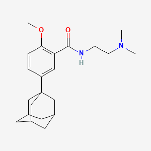 molecular formula C22H32N2O2 B1224366 5-(1-adamantyl)-N-[2-(dimethylamino)ethyl]-2-methoxybenzamide 