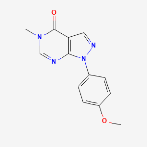 molecular formula C13H12N4O2 B12243672 1-(4-methoxyphenyl)-5-methyl-1H,4H,5H-pyrazolo[3,4-d]pyrimidin-4-one 