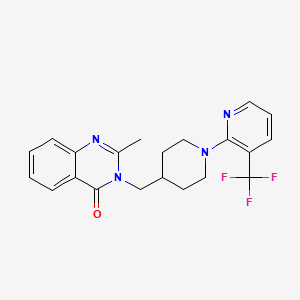 2-Methyl-3-({1-[3-(trifluoromethyl)pyridin-2-yl]piperidin-4-yl}methyl)-3,4-dihydroquinazolin-4-one