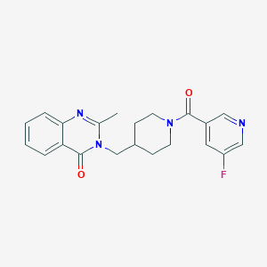 3-{[1-(5-Fluoropyridine-3-carbonyl)piperidin-4-yl]methyl}-2-methyl-3,4-dihydroquinazolin-4-one