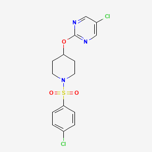 5-Chloro-2-{[1-(4-chlorobenzenesulfonyl)piperidin-4-yl]oxy}pyrimidine