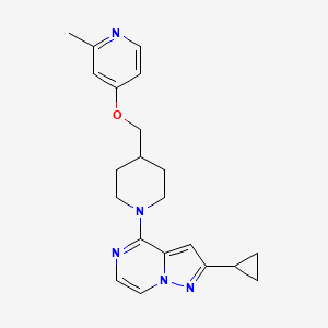 4-[(1-{2-Cyclopropylpyrazolo[1,5-a]pyrazin-4-yl}piperidin-4-yl)methoxy]-2-methylpyridine