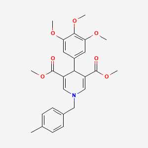1-[(4-methylphenyl)methyl]-4-(3,4,5-trimethoxyphenyl)-4H-pyridine-3,5-dicarboxylic acid dimethyl ester