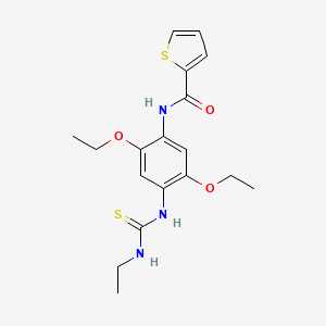 N-[2,5-diethoxy-4-[[ethylamino(sulfanylidene)methyl]amino]phenyl]-2-thiophenecarboxamide
