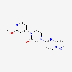 1-(2-Methoxypyridin-4-yl)-4-{pyrazolo[1,5-a]pyrimidin-5-yl}piperazin-2-one