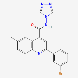 2-(3-bromophenyl)-6-methyl-N-(1,2,4-triazol-4-yl)-4-quinolinecarboxamide