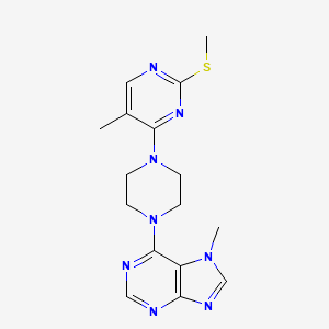 7-methyl-6-{4-[5-methyl-2-(methylsulfanyl)pyrimidin-4-yl]piperazin-1-yl}-7H-purine