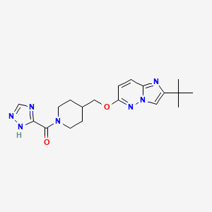 4-[({2-tert-butylimidazo[1,2-b]pyridazin-6-yl}oxy)methyl]-1-(1H-1,2,4-triazole-3-carbonyl)piperidine