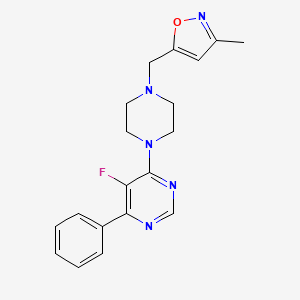 5-Fluoro-4-{4-[(3-methyl-1,2-oxazol-5-yl)methyl]piperazin-1-yl}-6-phenylpyrimidine