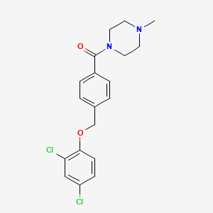 [4-[(2,4-Dichlorophenoxy)methyl]phenyl]-(4-methyl-1-piperazinyl)methanone