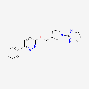 3-Phenyl-6-{[1-(pyrimidin-2-yl)pyrrolidin-3-yl]methoxy}pyridazine