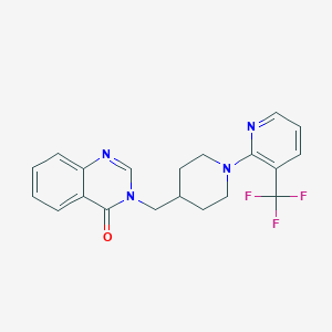 3-({1-[3-(Trifluoromethyl)pyridin-2-yl]piperidin-4-yl}methyl)-3,4-dihydroquinazolin-4-one