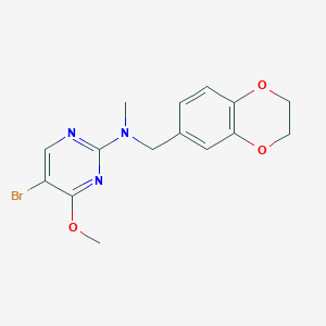 5-bromo-N-[(2,3-dihydro-1,4-benzodioxin-6-yl)methyl]-4-methoxy-N-methylpyrimidin-2-amine