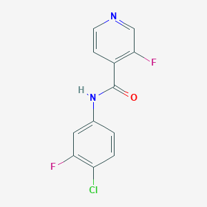 molecular formula C12H7ClF2N2O B12243800 N-(4-chloro-3-fluorophenyl)-3-fluoropyridine-4-carboxamide 