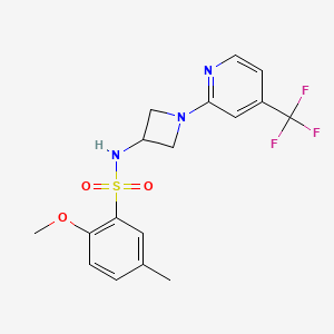 2-methoxy-5-methyl-N-{1-[4-(trifluoromethyl)pyridin-2-yl]azetidin-3-yl}benzene-1-sulfonamide