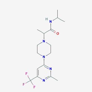 2-{4-[2-methyl-6-(trifluoromethyl)pyrimidin-4-yl]piperazin-1-yl}-N-(propan-2-yl)propanamide