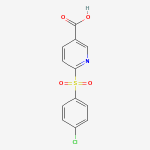 molecular formula C12H8ClNO4S B12243901 6-(4-Chlorobenzenesulfonyl)pyridine-3-carboxylic acid 