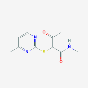 N-methyl-2-[(4-methylpyrimidin-2-yl)sulfanyl]-3-oxobutanamide