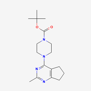 molecular formula C17H26N4O2 B12243984 tert-butyl 4-{2-methyl-5H,6H,7H-cyclopenta[d]pyrimidin-4-yl}piperazine-1-carboxylate 