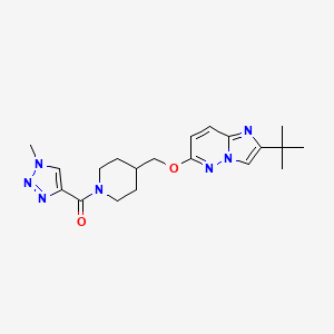 molecular formula C20H27N7O2 B12244011 4-[({2-tert-butylimidazo[1,2-b]pyridazin-6-yl}oxy)methyl]-1-(1-methyl-1H-1,2,3-triazole-4-carbonyl)piperidine 