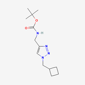 molecular formula C13H22N4O2 B12244040 tert-butyl N-{[1-(cyclobutylmethyl)-1H-1,2,3-triazol-4-yl]methyl}carbamate 