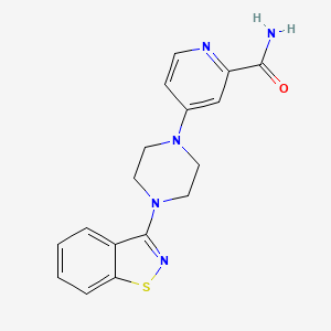 4-[4-(1,2-Benzothiazol-3-yl)piperazin-1-yl]pyridine-2-carboxamide