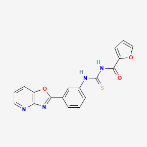 N-[[3-(2-oxazolo[4,5-b]pyridinyl)anilino]-sulfanylidenemethyl]-2-furancarboxamide