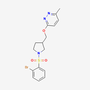 3-{[1-(2-Bromobenzenesulfonyl)pyrrolidin-3-yl]methoxy}-6-methylpyridazine