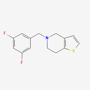 molecular formula C14H13F2NS B12244070 5-[(3,5-difluorophenyl)methyl]-4H,5H,6H,7H-thieno[3,2-c]pyridine 