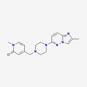 1-Methyl-4-[(4-{2-methylimidazo[1,2-b]pyridazin-6-yl}piperazin-1-yl)methyl]-1,2-dihydropyridin-2-one