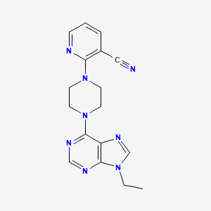 2-[4-(9-ethyl-9H-purin-6-yl)piperazin-1-yl]pyridine-3-carbonitrile