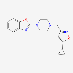 2-{4-[(5-Cyclopropyl-1,2-oxazol-3-yl)methyl]piperazin-1-yl}-1,3-benzoxazole