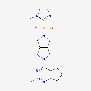 1-methyl-2-[(5-{2-methyl-5H,6H,7H-cyclopenta[d]pyrimidin-4-yl}-octahydropyrrolo[3,4-c]pyrrol-2-yl)sulfonyl]-1H-imidazole