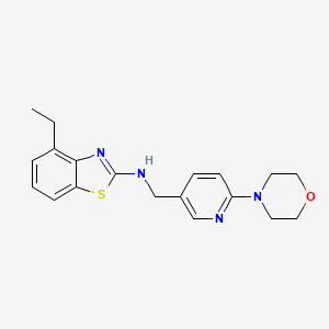 4-ethyl-N-{[6-(morpholin-4-yl)pyridin-3-yl]methyl}-1,3-benzothiazol-2-amine