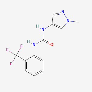 molecular formula C12H11F3N4O B12244165 3-(1-methyl-1H-pyrazol-4-yl)-1-[2-(trifluoromethyl)phenyl]urea 