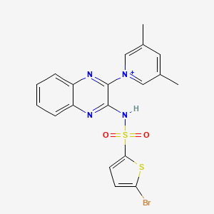 5-bromo-N-[3-(3,5-dimethyl-1-pyridin-1-iumyl)-2-quinoxalinyl]-2-thiophenesulfonamide