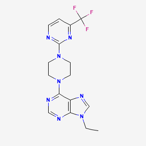 9-ethyl-6-{4-[4-(trifluoromethyl)pyrimidin-2-yl]piperazin-1-yl}-9H-purine