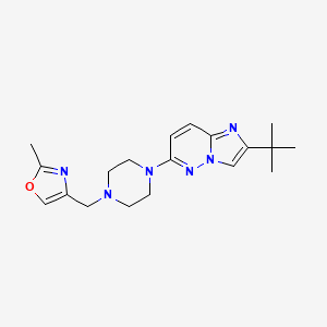 1-{2-Tert-butylimidazo[1,2-b]pyridazin-6-yl}-4-[(2-methyl-1,3-oxazol-4-yl)methyl]piperazine