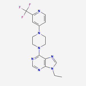 9-ethyl-6-{4-[2-(trifluoromethyl)pyridin-4-yl]piperazin-1-yl}-9H-purine