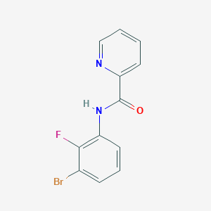 molecular formula C12H8BrFN2O B12244195 N-(3-bromo-2-fluorophenyl)pyridine-2-carboxamide 