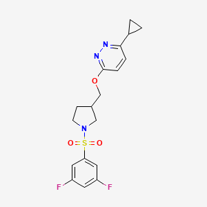 3-Cyclopropyl-6-{[1-(3,5-difluorobenzenesulfonyl)pyrrolidin-3-yl]methoxy}pyridazine