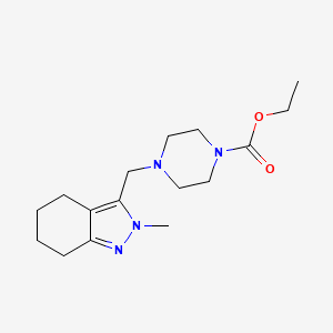 ethyl 4-[(2-methyl-4,5,6,7-tetrahydro-2H-indazol-3-yl)methyl]piperazine-1-carboxylate